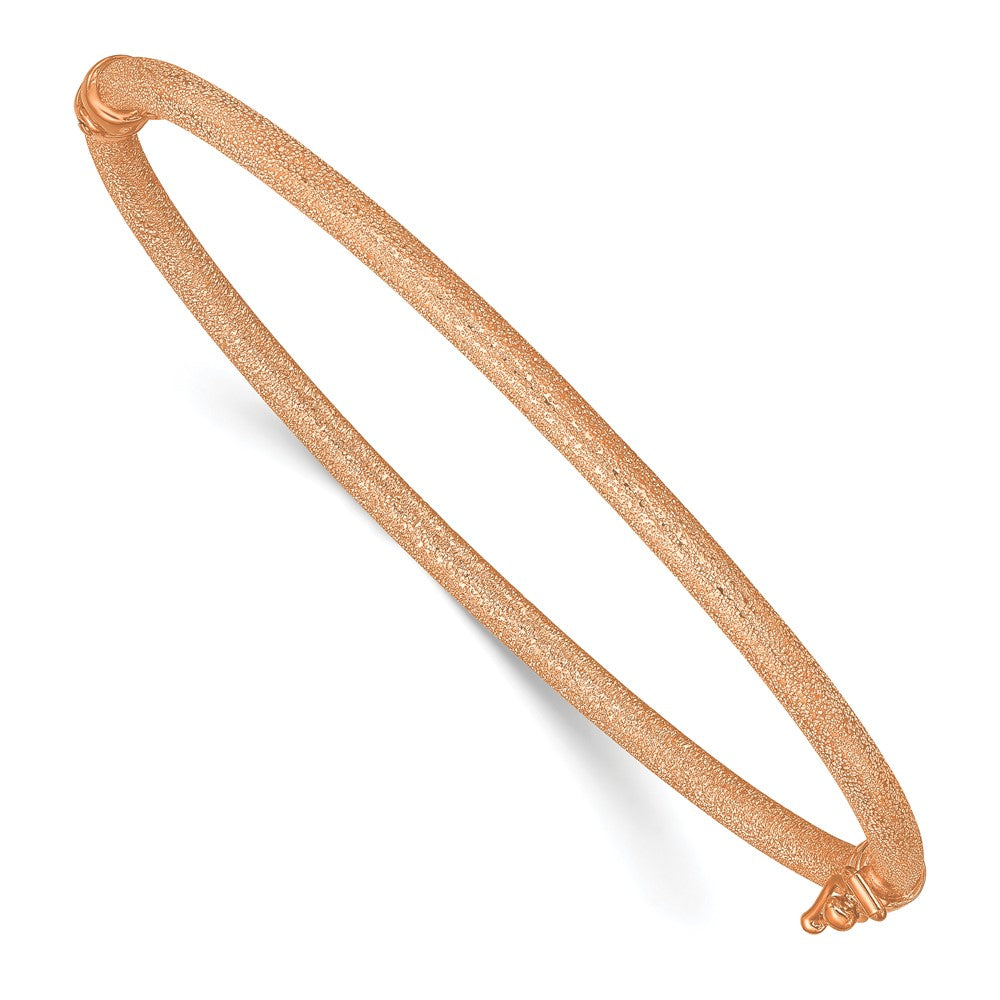 Leslie's 14K Rose Gold Textured Hinged BangleLF1482R