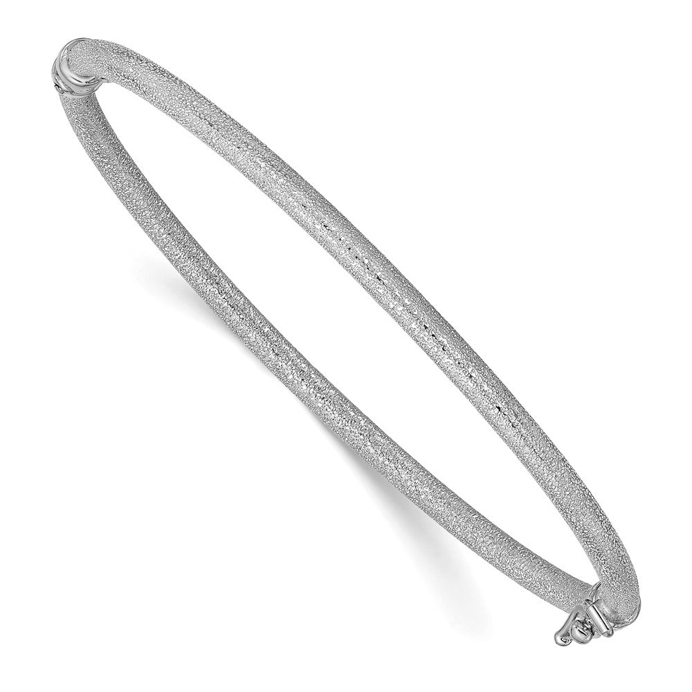 Leslie's 14K White Gold Textured Hinged BangleLF1482W