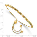 Load image into Gallery viewer, Leslie&#39;s 14K Polished D/C Beaded Bolo Adj. BraceletLF1489

