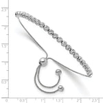 Load image into Gallery viewer, Leslie&#39;s 14K White Gold Polished D/C Beaded Bolo Adj. BraceletLF1489W
