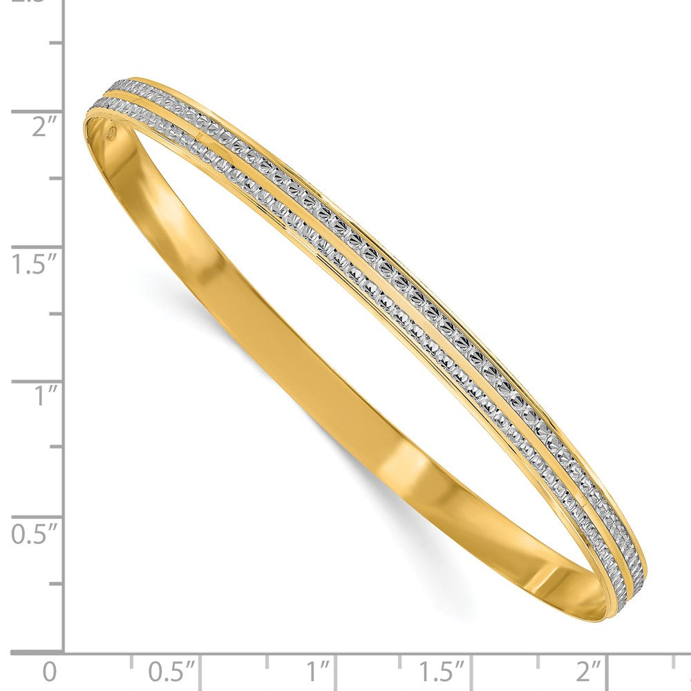 Leslies's 14K Rhodium-plated Polished D/C BangleLF1491