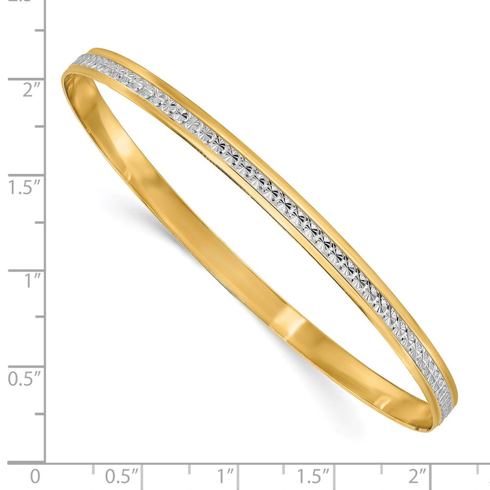 Leslies's 14K Rhodium-plated Polished D/C BangleLF1492