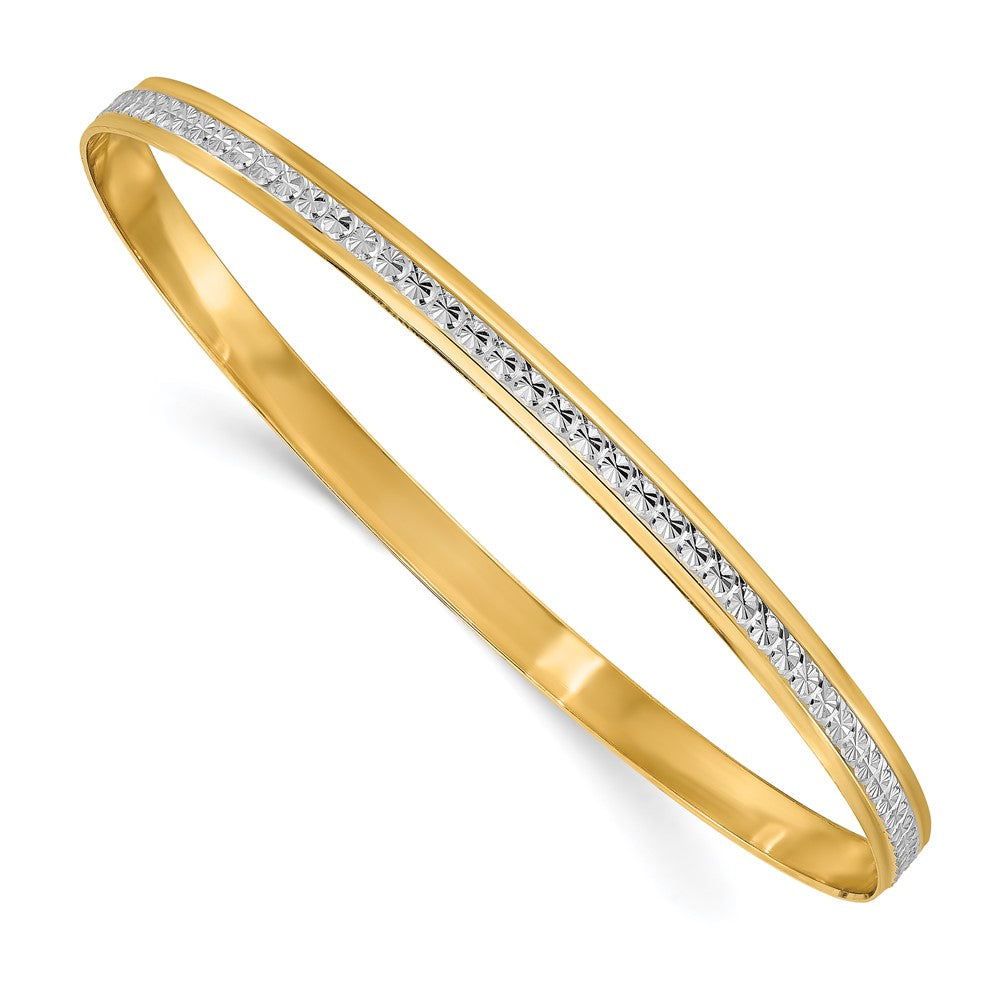 Leslies's 14K Rhodium-plated Polished D/C BangleLF1492