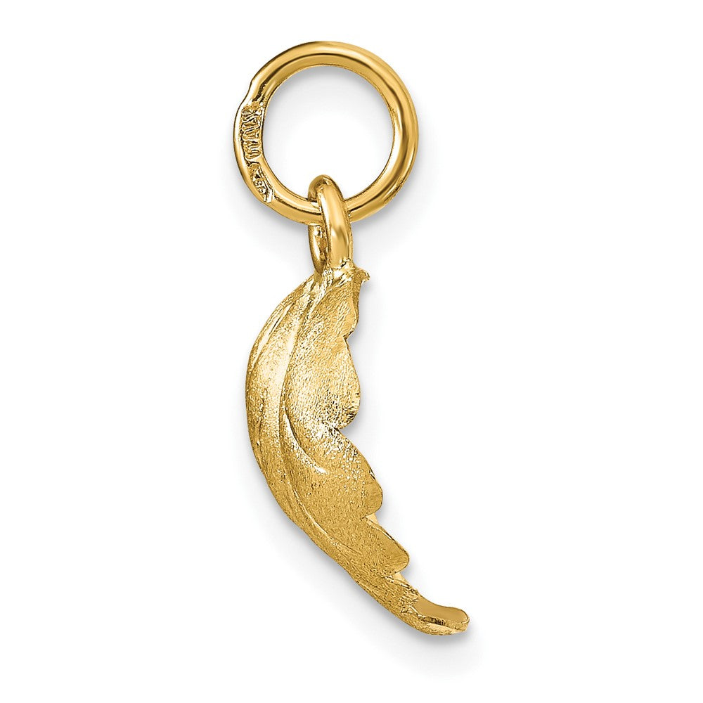 Leslies's 14K Polished and Brushed Leaf PendantLF1493