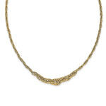 Load image into Gallery viewer, Leslie&#39;s 14K Polished Textured Fancy Link NecklaceLF1496-18
