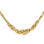 Load image into Gallery viewer, Leslie&#39;s 14K Polished Textured Fancy Link NecklaceLF1496-18
