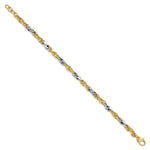 Load image into Gallery viewer, Leslie&#39;s 14K Two-tone Polished D/C Link w/ .5in ext. BraceletLF1500-7.5
