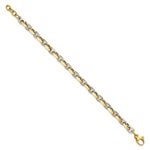 Load image into Gallery viewer, Leslie&#39;s 14K Two-tone Polished Link w/ .5in ext. BraceletLF1501-7.5
