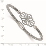 Load image into Gallery viewer, Leslie&#39;s Sterling Silver Polished Textured CZ BraceletQLF650-7.5
