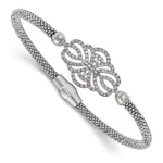 Load image into Gallery viewer, Leslie&#39;s Sterling Silver Polished Textured CZ BraceletQLF650-7.5
