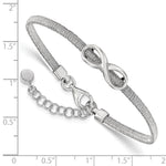 Load image into Gallery viewer, Leslie&#39;s Sterling Silver Infinity w/1in ext. BraceletQLF717-7
