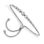 Load image into Gallery viewer, Leslie&#39;s Sterling Silver Rhodium-plated Beaded Adjustable BraceletQLF739
