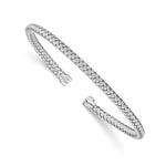 Load image into Gallery viewer, Leslie&#39;s Sterling Silver Polished Woven Cuff BangleQLF786
