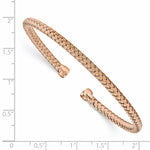Load image into Gallery viewer, Leslie&#39;s Sterling Silver Rose Gold-plated Polished Woven Cuff BangleQLF787
