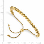 Load image into Gallery viewer, Leslie&#39;s Sterling Silver Gold-tone Polished Beaded Adjustable BraceletQLF805-9
