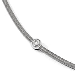 Load image into Gallery viewer, Leslie&#39;s Sterling Silver Polished CZ NecklaceQLF809-16
