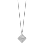 Load image into Gallery viewer, Leslie&#39;s Sterling Silver Rhodium-plated CZ NecklaceQLF812-24
