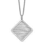 Load image into Gallery viewer, Leslie&#39;s Sterling Silver Rhodium-plated CZ NecklaceQLF812-24
