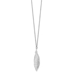 Load image into Gallery viewer, Leslie&#39;s Sterling Silver Rhodium-plated Leaf w/1in ext. NecklaceQLF816-16
