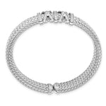 Load image into Gallery viewer, Leslie&#39;s Sterling Silver CZ Woven CuffQLF819
