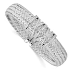 Load image into Gallery viewer, Leslie&#39;s Sterling Silver CZ Woven CuffQLF819
