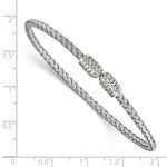 Load image into Gallery viewer, Leslie&#39;s Sterling Silver Rhodium-plated CZ Woven CuffQLF830
