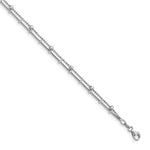 Load image into Gallery viewer, Leslie&#39;s Sterling Silver Double Strand w/.5in ext. AnkletQLF835-9
