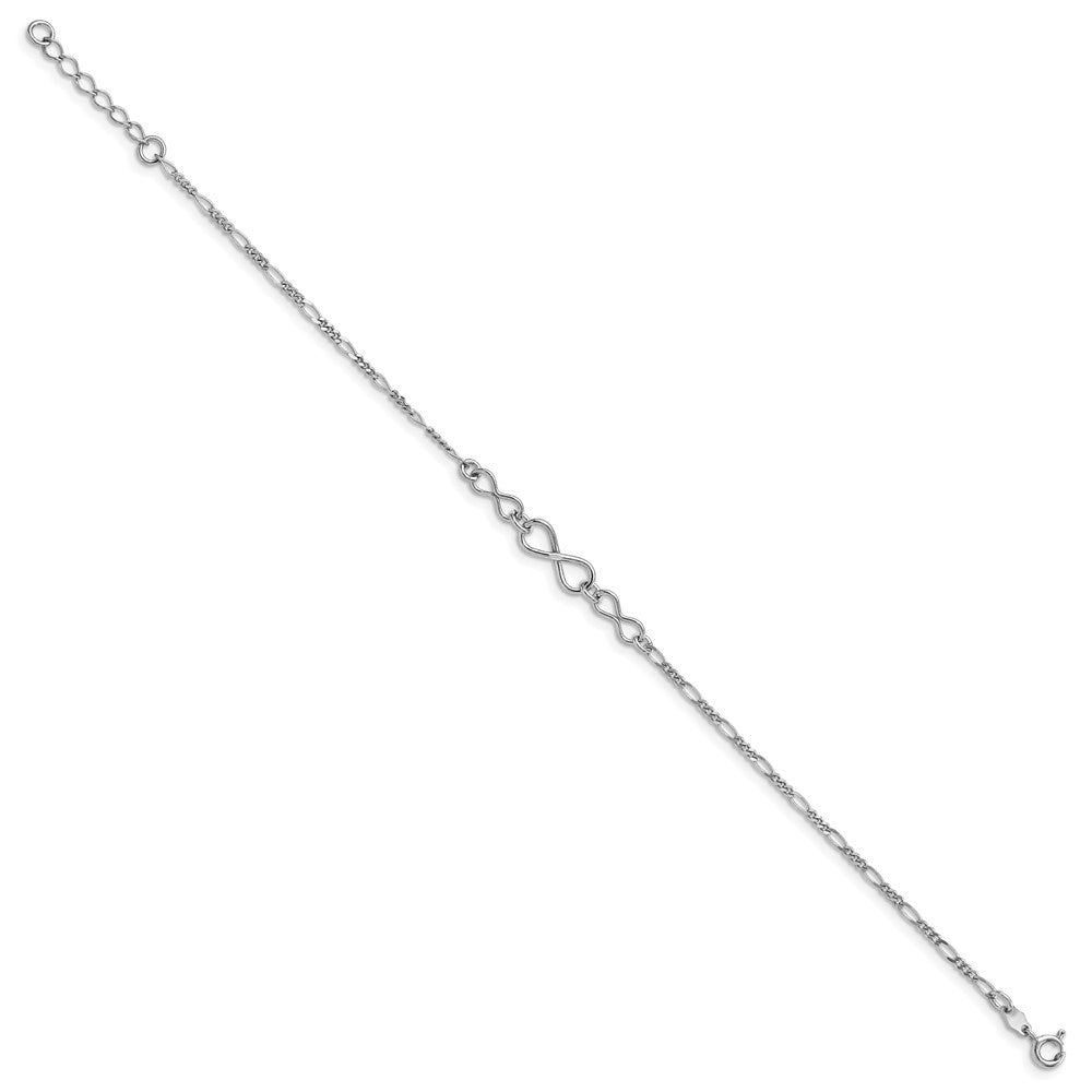 Leslie's Sterling Silver Infinity w/1in ext. AnkletQLF837-9