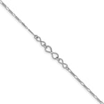 Load image into Gallery viewer, Leslie&#39;s Sterling Silver Infinity w/1in ext. AnkletQLF837-9
