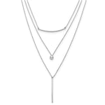 Load image into Gallery viewer, Leslie&#39;s Sterling Silver Three Strand w/2in ext. NecklaceQLF840-16.5
