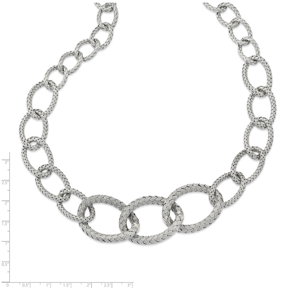 Leslie's Sterling Silver Woven NecklaceQLF844-22