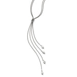 Load image into Gallery viewer, Leslie&#39;s Sterling Silver Polished Multi-strand Bead Dangle Knot NecklaceQLF847-20
