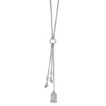 Load image into Gallery viewer, Leslie&#39;s Sterling Silver Polished Bird Cage with Birds Slip-on NecklaceQLF849-36
