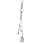 Load image into Gallery viewer, Leslie&#39;s Sterling Silver Polished Bird Cage with Birds Slip-on NecklaceQLF849-36
