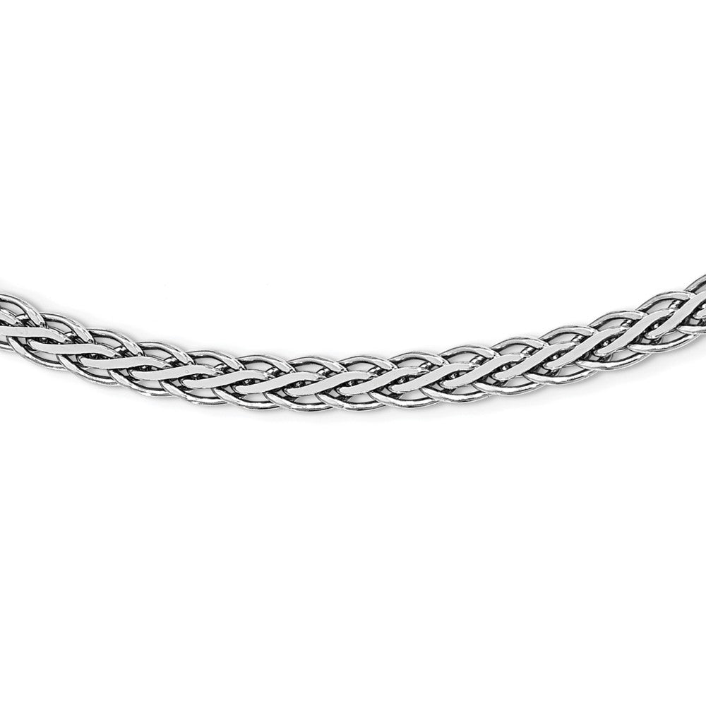 Leslie's Sterling Silver Flat D/C Spiga NecklaceQLF858-18