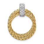 Load image into Gallery viewer, Leslie&#39;s Sterling Silver w/Yellow Rhodium &amp; CZ Braided PendantQLF864
