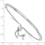 Load image into Gallery viewer, Leslie&#39;s Sterling Silver Polished Beaded Adjustable BraceletQLF887
