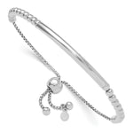 Load image into Gallery viewer, Leslie&#39;s Sterling Silver Polished Beaded Adjustable BraceletQLF887

