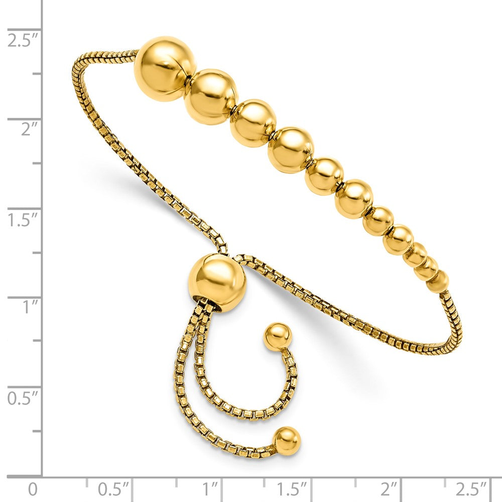 Leslie's Sterling Silver Polished Gold-plated Adj. BraceletQLF891