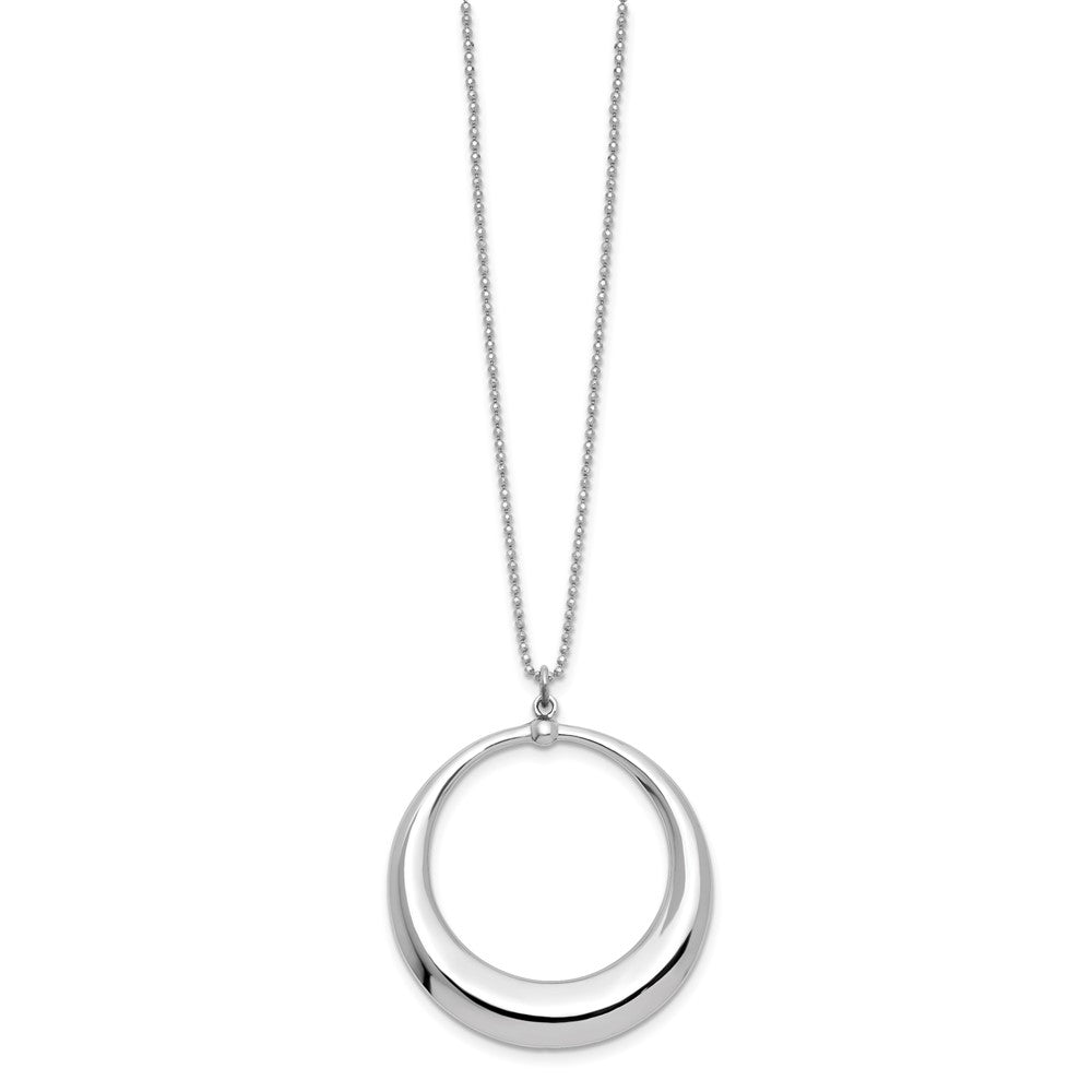 Leslie's Sterling Silver Polished Circle NecklaceQLF918-18