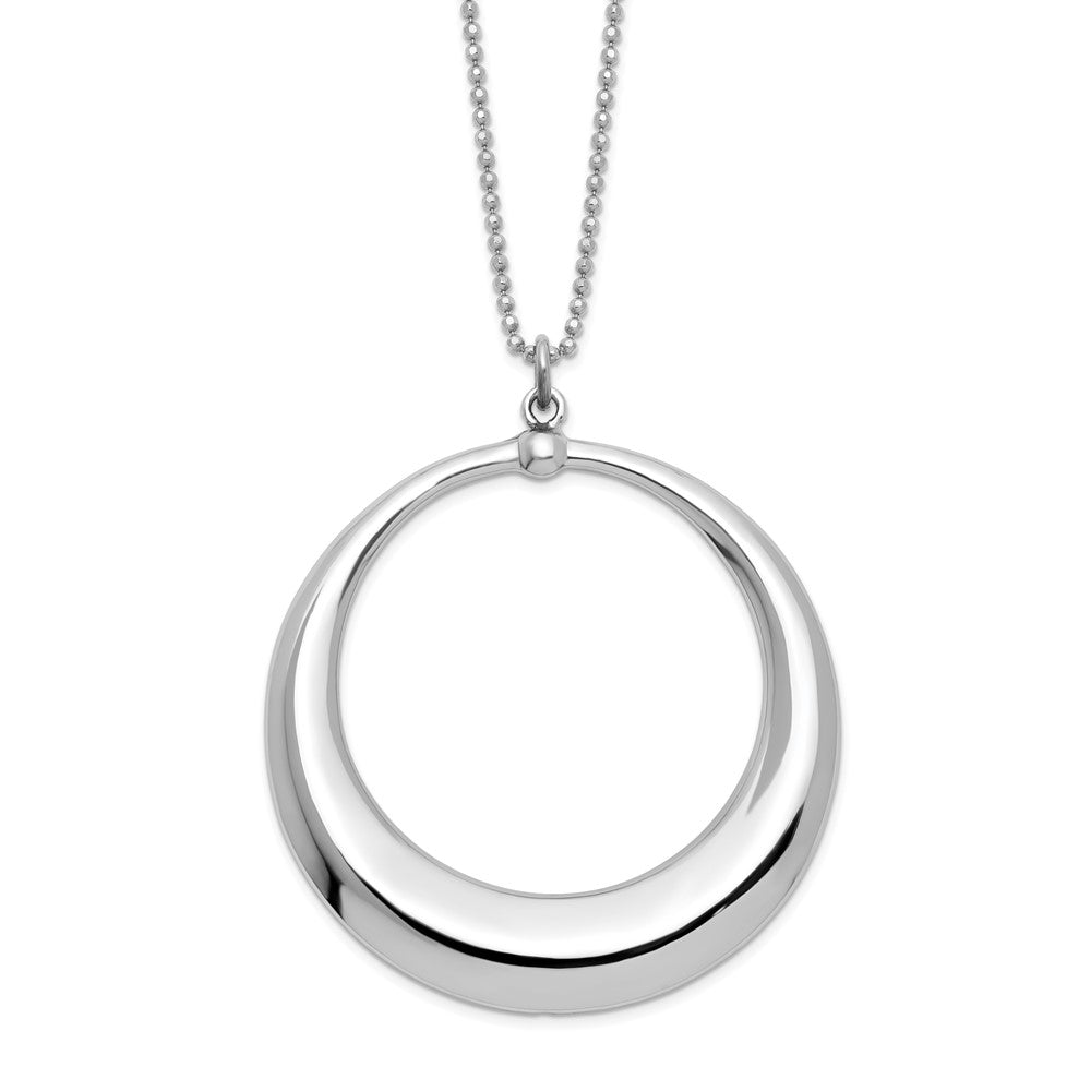 Leslie's Sterling Silver Polished Circle NecklaceQLF918-18