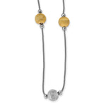 Load image into Gallery viewer, Leslie&#39;s Sterling Silver Yellow Rhod. Polished &amp; Laser Cut Bead NecklaceQLF948-26
