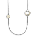 Load image into Gallery viewer, Leslie&#39;s Sterling Silver Mother of Pearl Circles NecklaceQLF952-35
