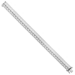 Load image into Gallery viewer, Leslie&#39;s Sterling Silver Textured Curved BraceletQLF956-7.5
