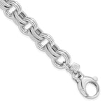 Load image into Gallery viewer, Leslie&#39;s Sterling Silver Polished &amp; Textured Fancy Link BraceletQLF957-8
