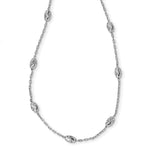 Load image into Gallery viewer, Leslie&#39;s Sterling Silver Polished &amp; Textured Beaded w/2 in ext. NecklaceQLF962-20
