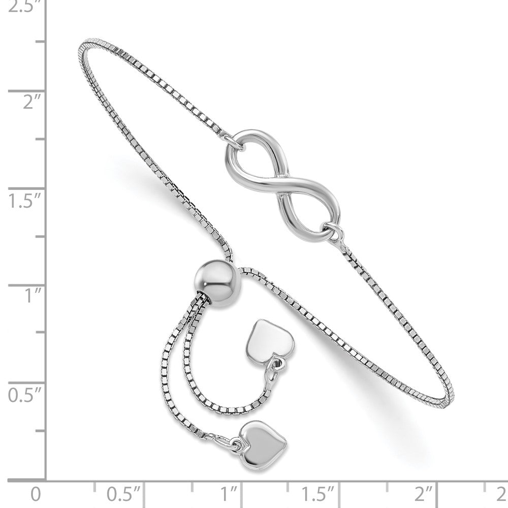 Leslie's Sterling Silver Polished Infinity Adjustable BraceletQLF964