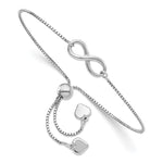 Load image into Gallery viewer, Leslie&#39;s Sterling Silver Polished Infinity Adjustable BraceletQLF964
