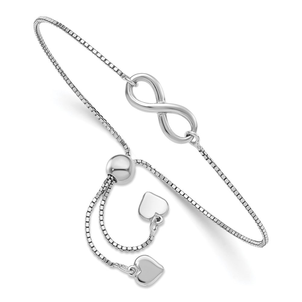 Leslie's Sterling Silver Polished Infinity Adjustable BraceletQLF964