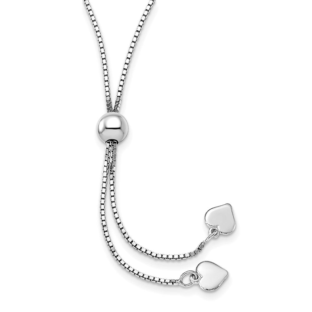 Leslie's Sterling Silver Polished Fancy Link Adjustable NecklaceQLF970